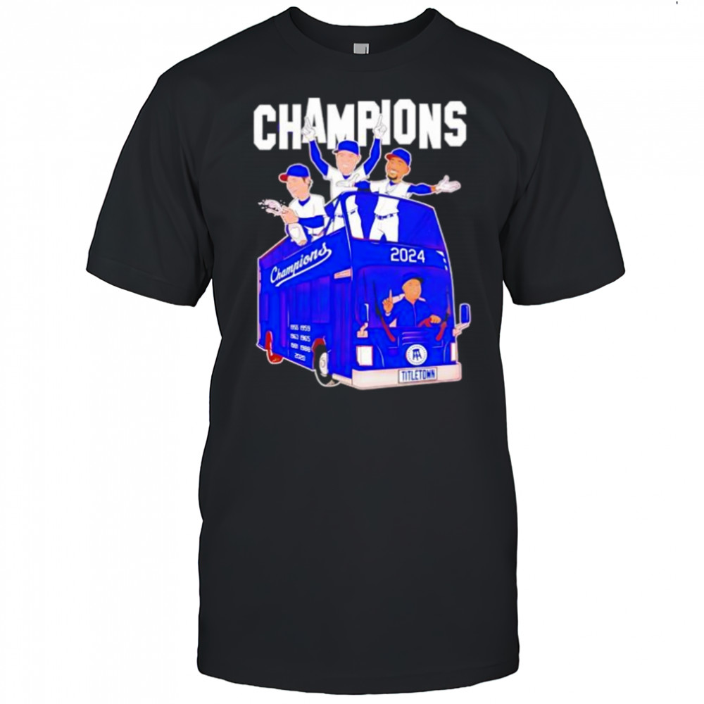 Los Angeles Dodgers Baseball World Champions parade bus shirt