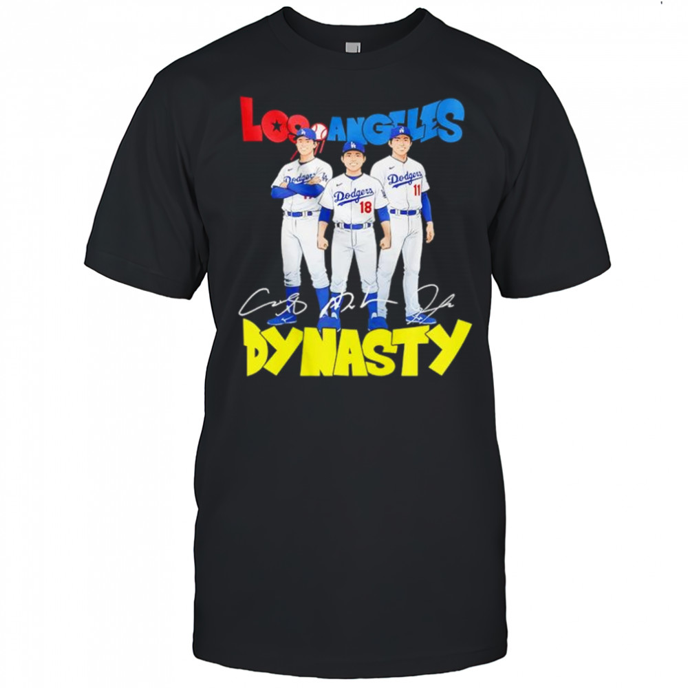 Los Angeles Dodgers Dynasty players signatures shirt