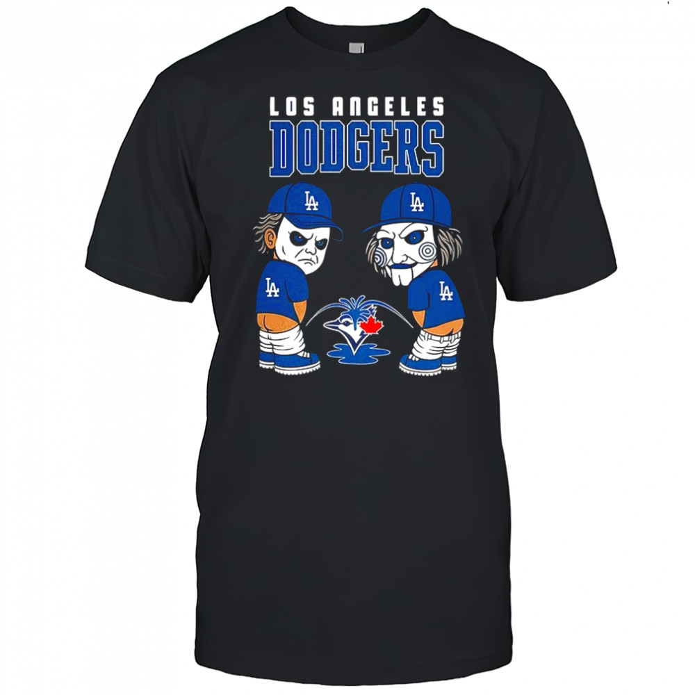 Los Angeles Dodgers peeing Toronto Blue Jays Halloween shirt