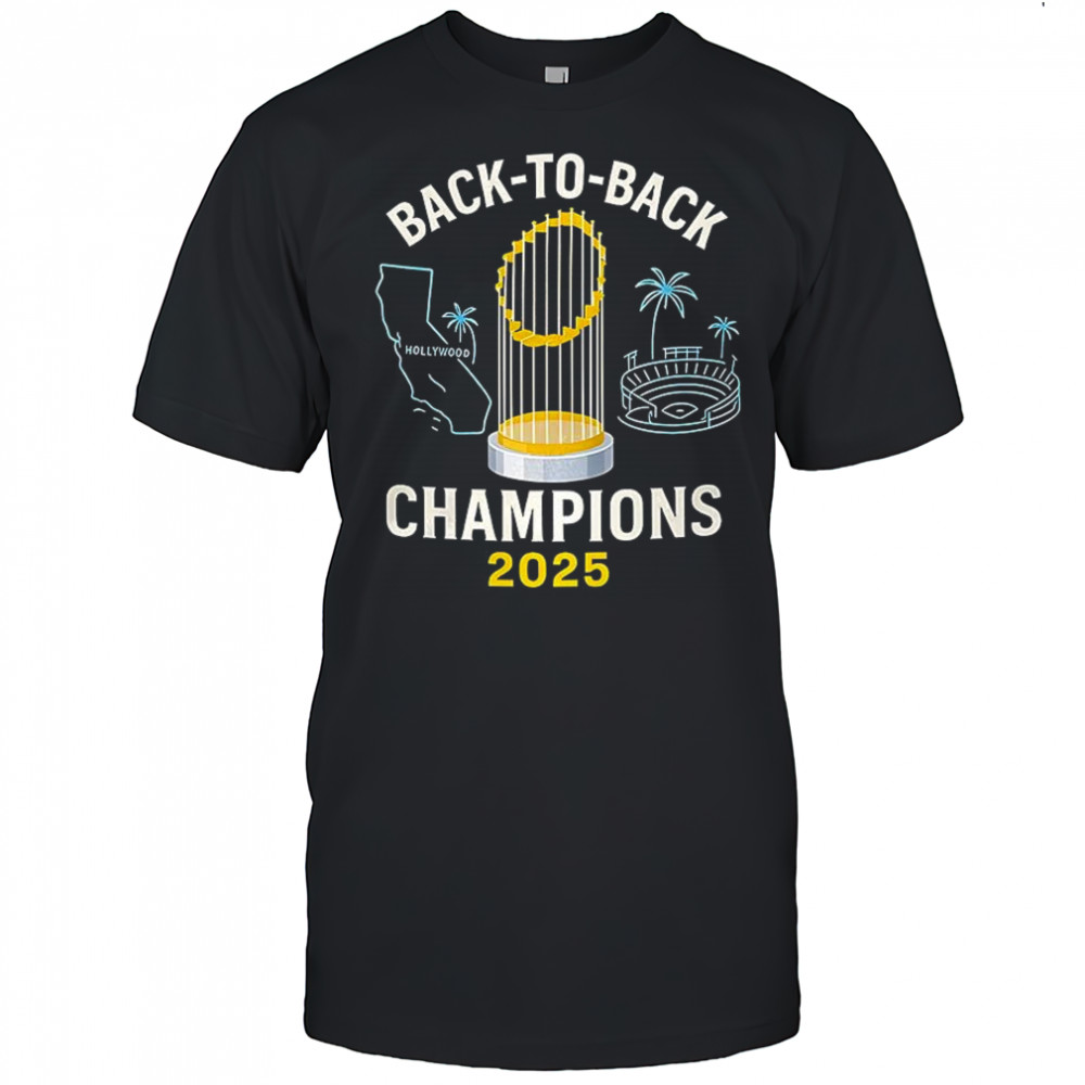 Los Angeles Dodgers Trophy back-to-back Champions 2025 shirt