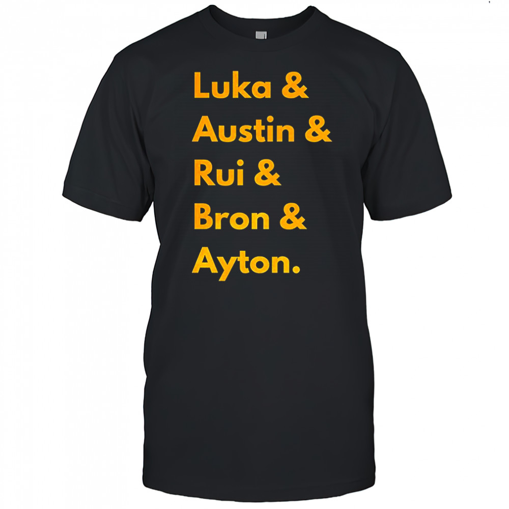 Los Angeles Lakers 2025 line up name shirt