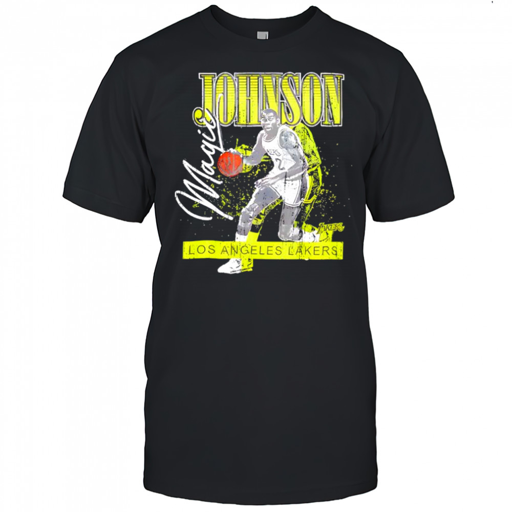 Magic Johnson Los Angeles Lakers Mitchell & Ness Neon Pop signature shirt