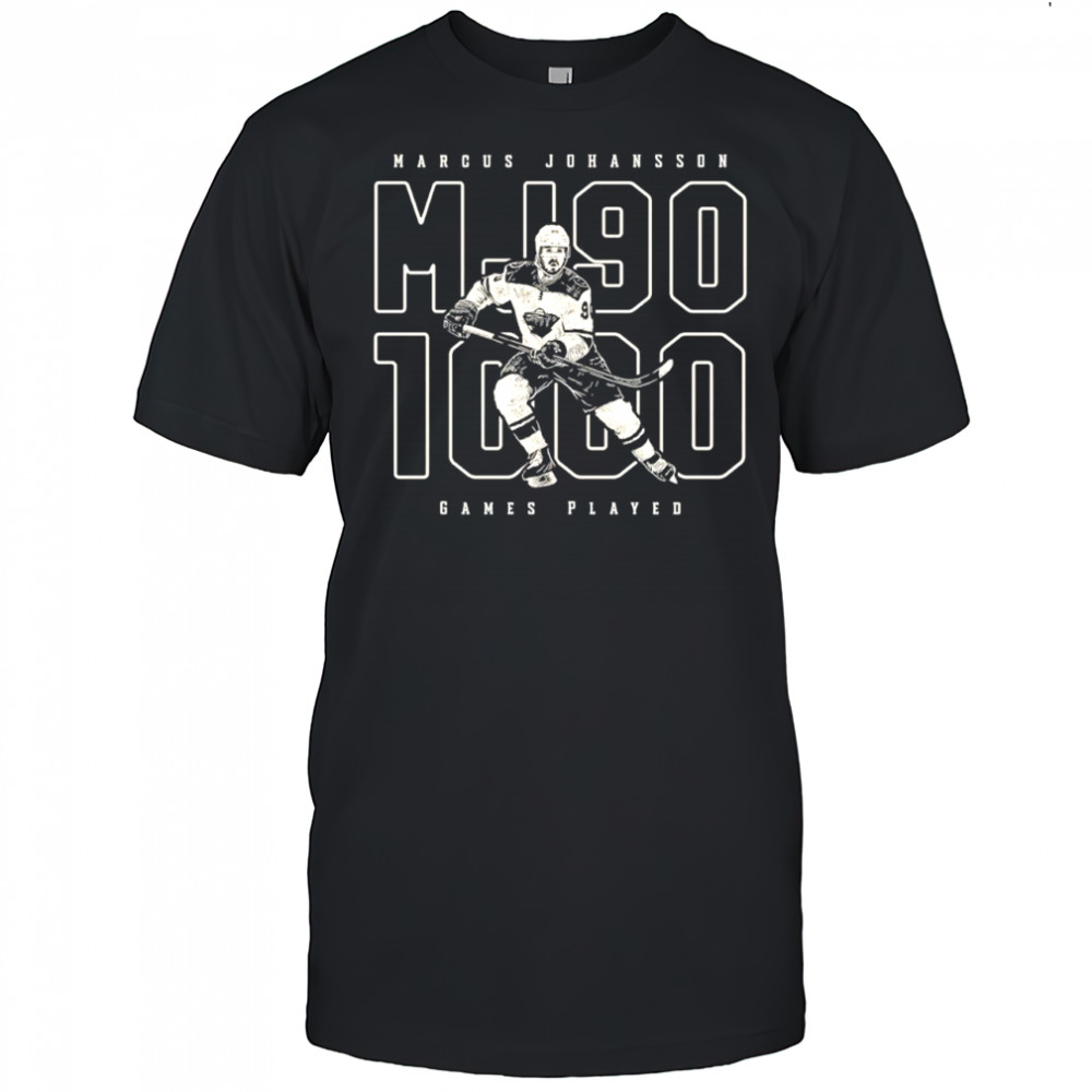 Marcus Johansson MJ90 1000 games played hockey player shirt