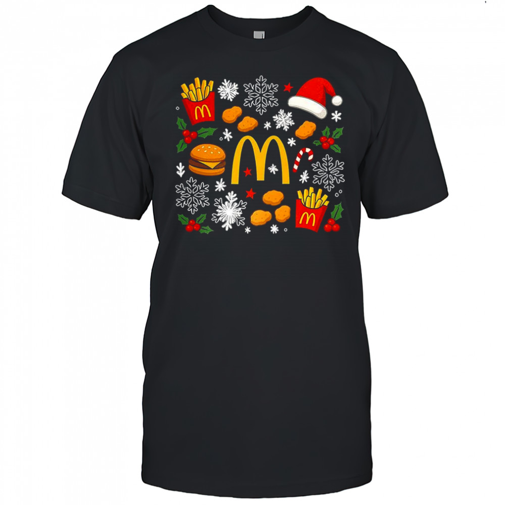 McDonald’s French fries chicken nuggets and burgers Christmas shirt