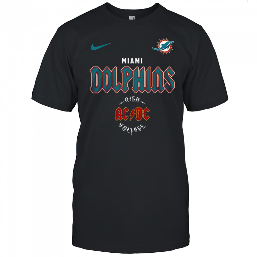 Miami Dolphins AC DC Highway To Hell go Fins graphic shirt