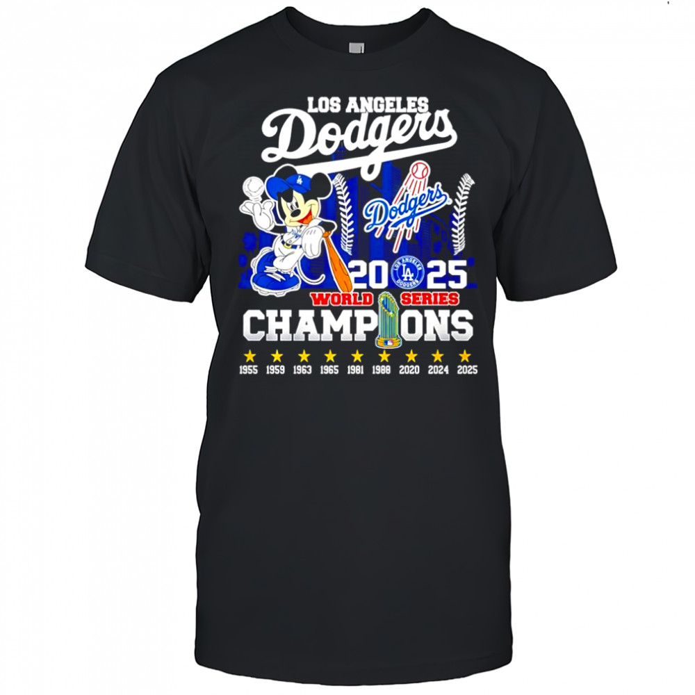 Mickey Mouse X Los Angeles Dodgers World Series Champions 2025 shirt