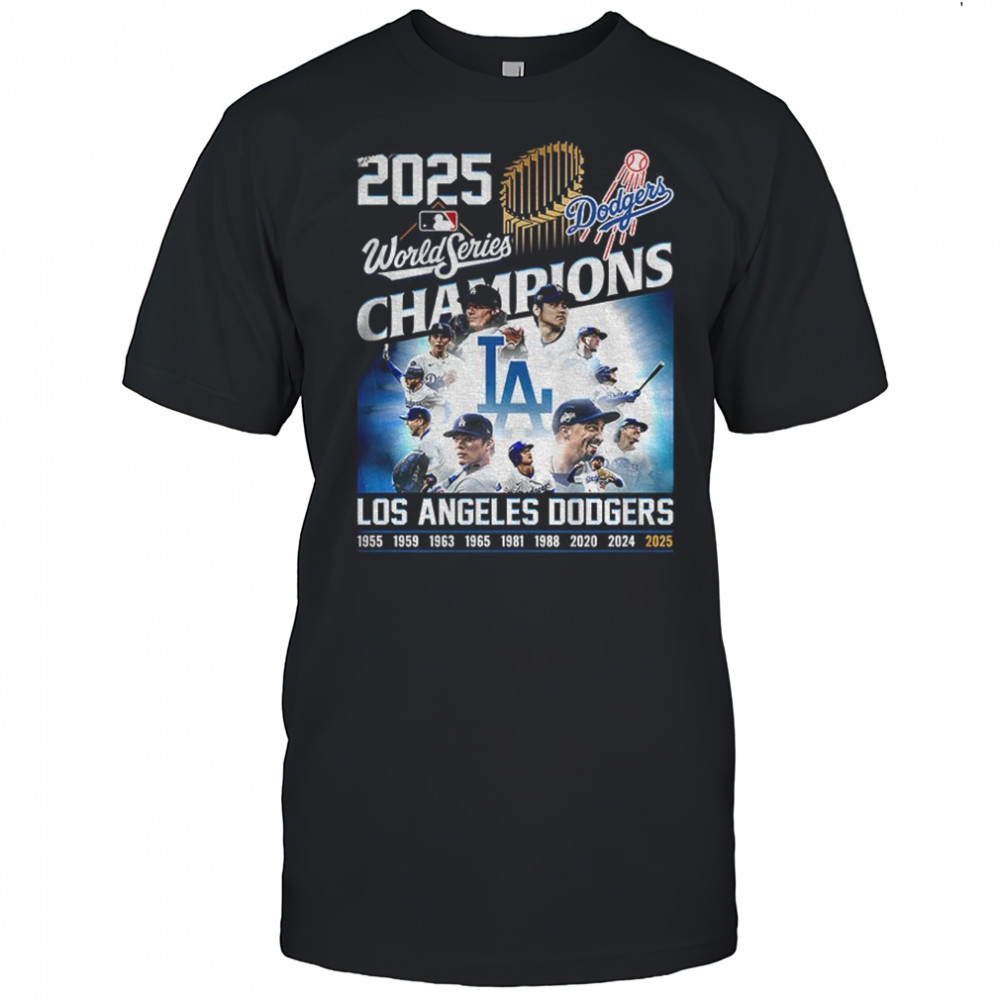 MLB Los Angeles Dodgers 1955 2025 World Series Champion Baseball Los Angeles fan gift shirt