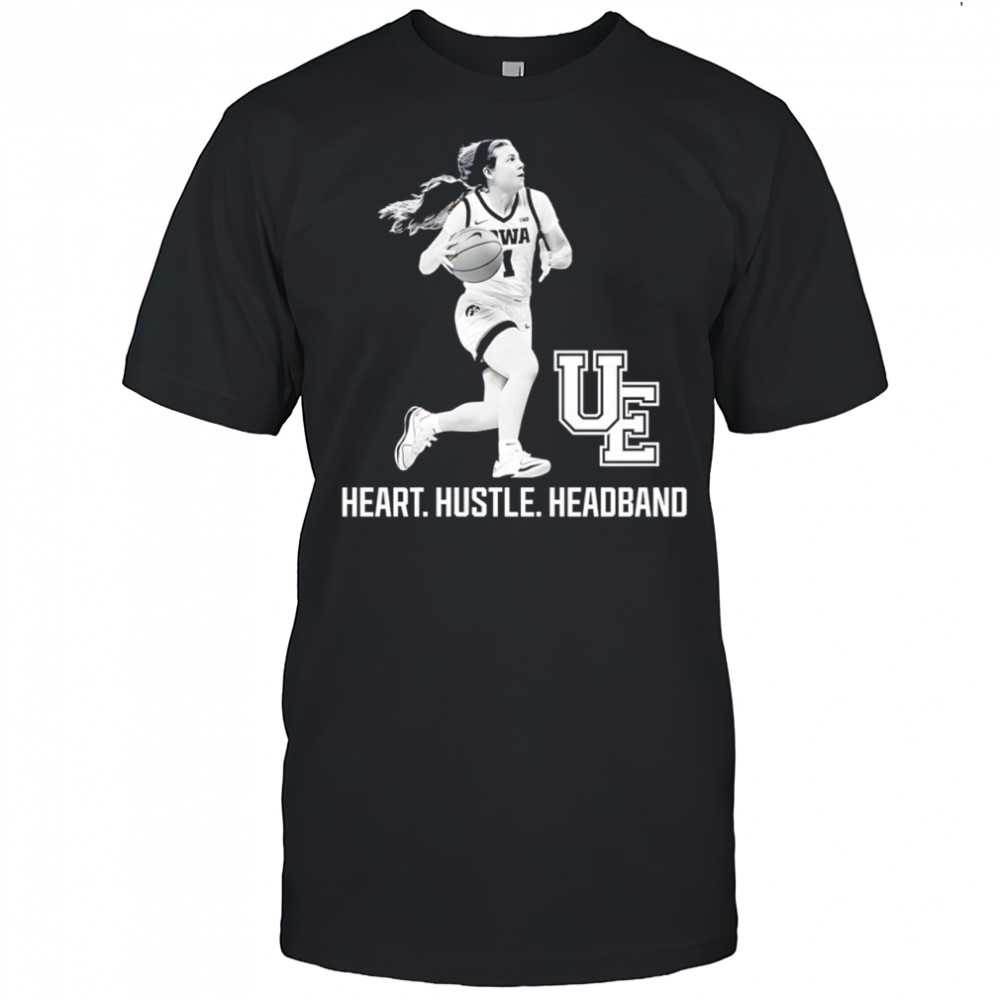 Molly Davis Iowa Hawkeyes women’s basketball UE heart hustle headband shirt
