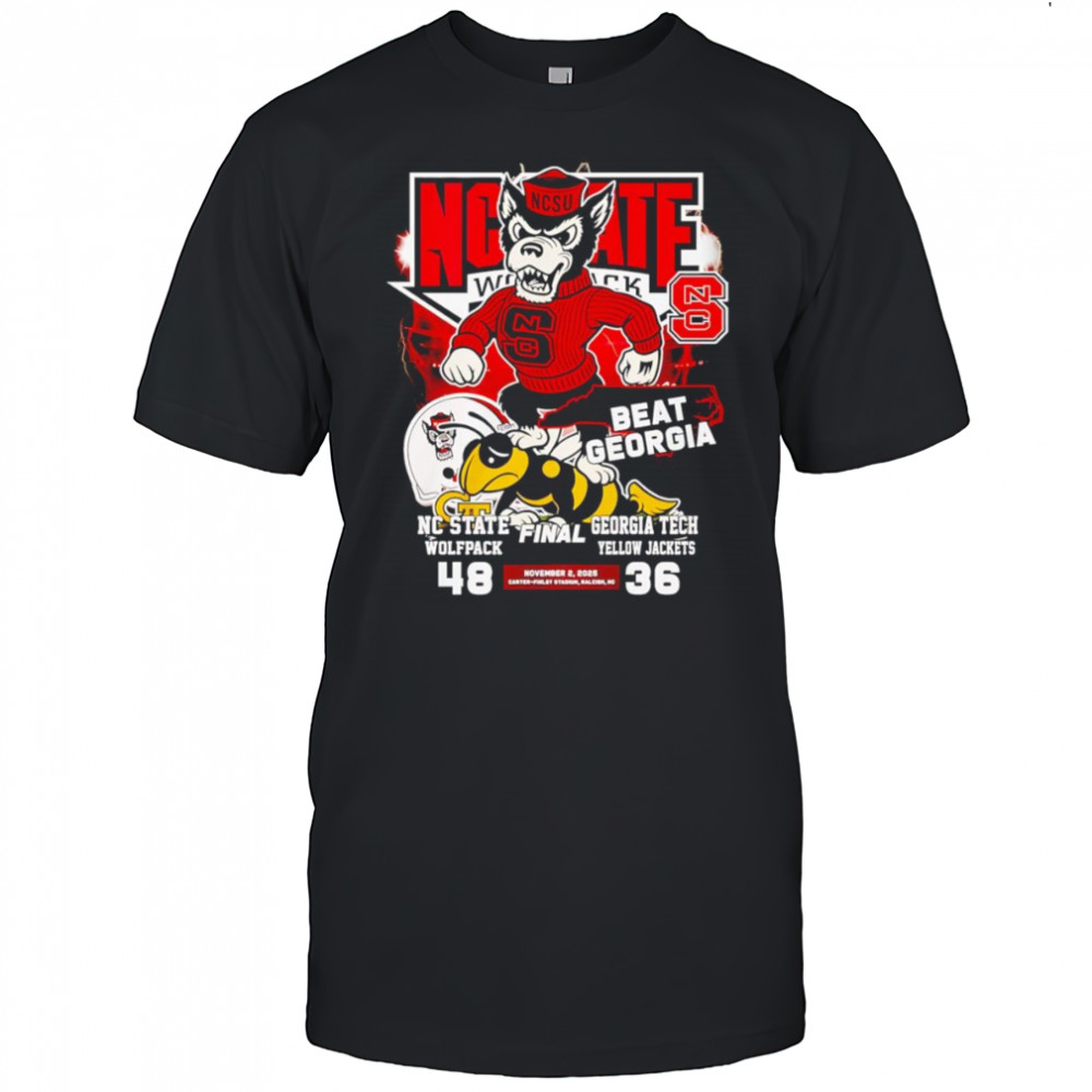 NC State Wolfpack Beat Georgia Tech Yellow Jackets Mascot Shirt