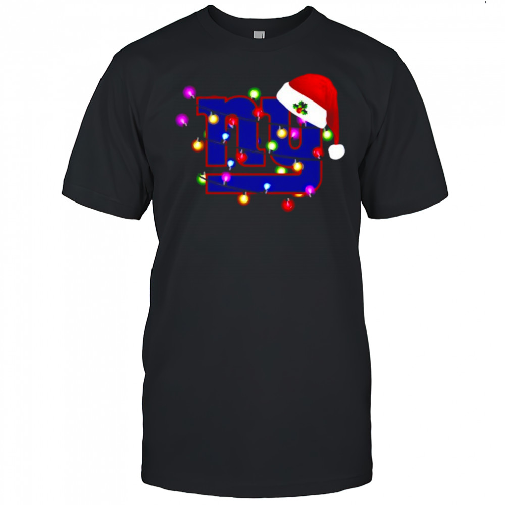 New York Giants Santa Hat Holiday Christmas shirt