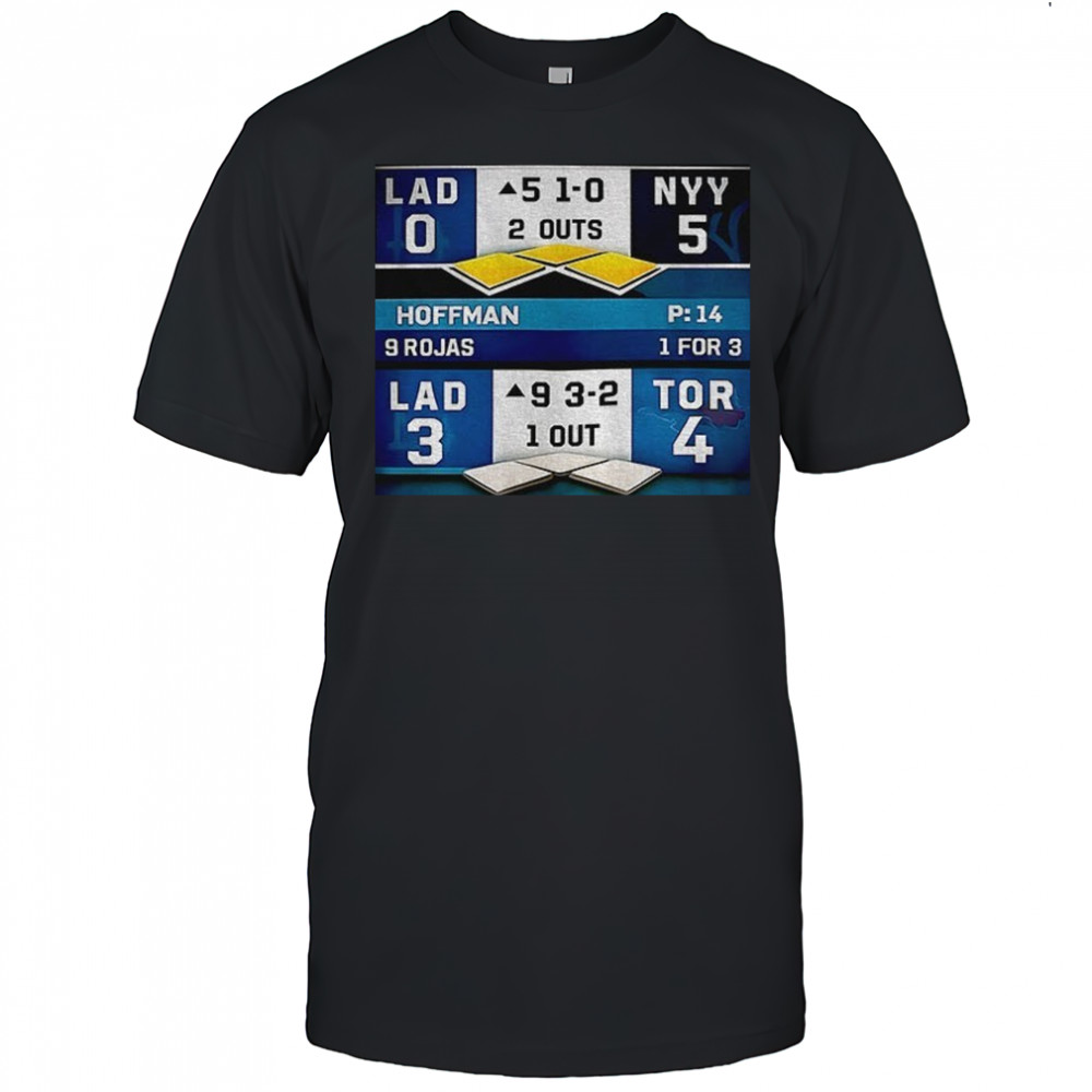 NY Yankees 5 0 LA Dodgers 3 4 Toronto Blue Jays Back to Back Championship 2025 shirt