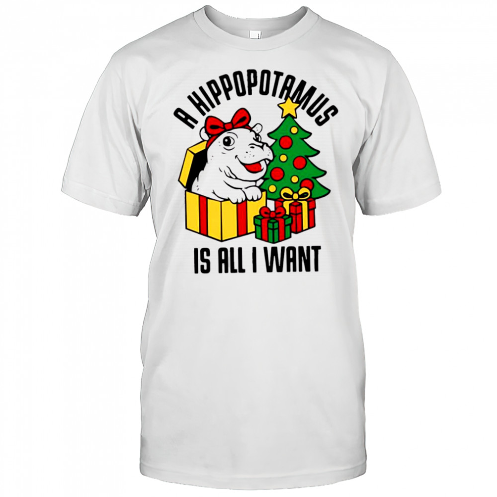 Original A hippopotamus is all I want Christmas shirt