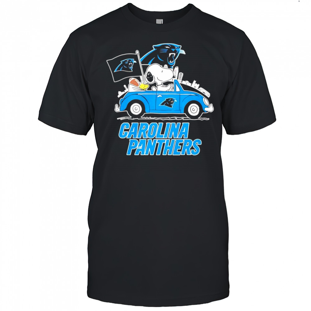 Peanuts x Carolina Panthers Welcome To The Pound driving car shirt