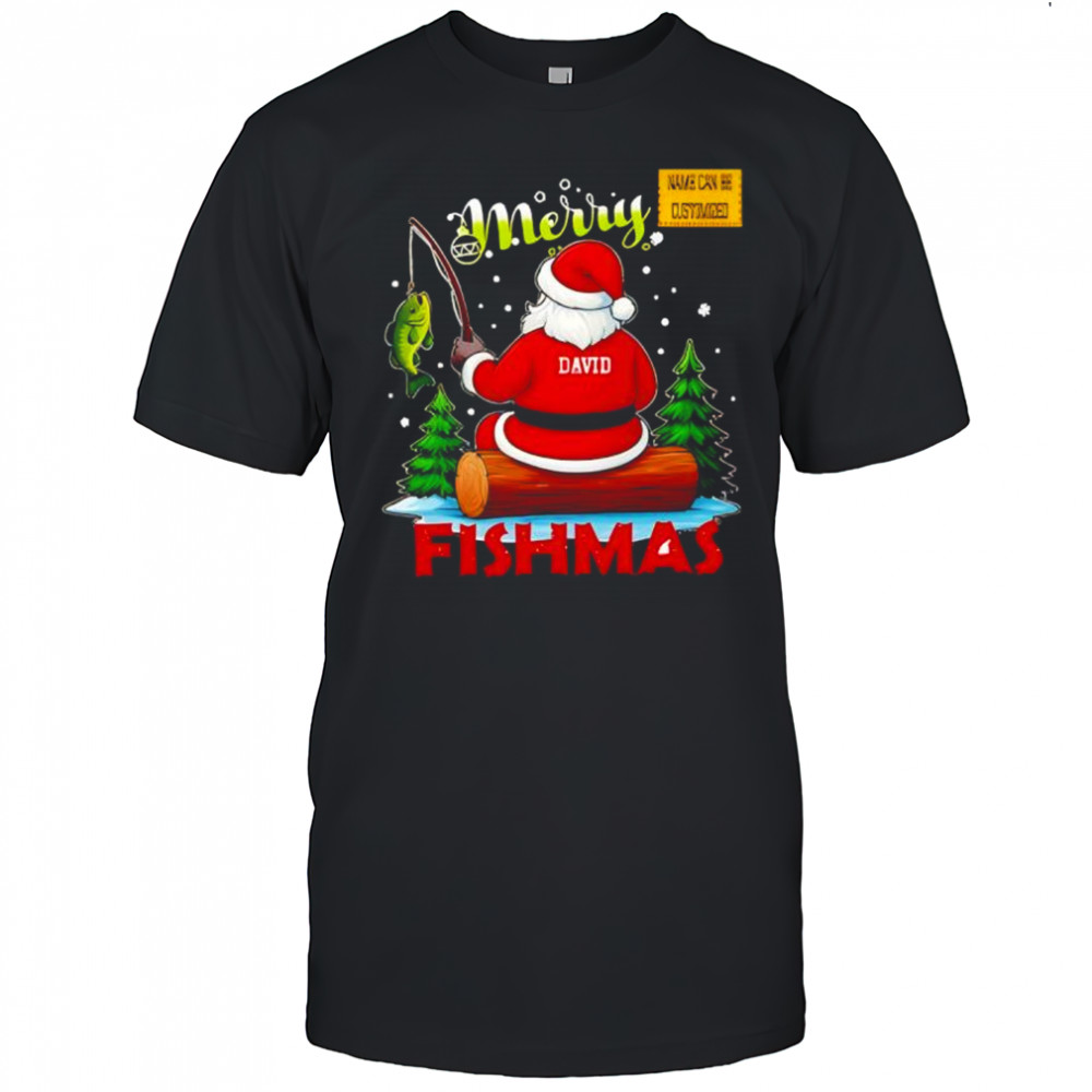 Personalized Christmas Fishing Merry Fishmas Shirt