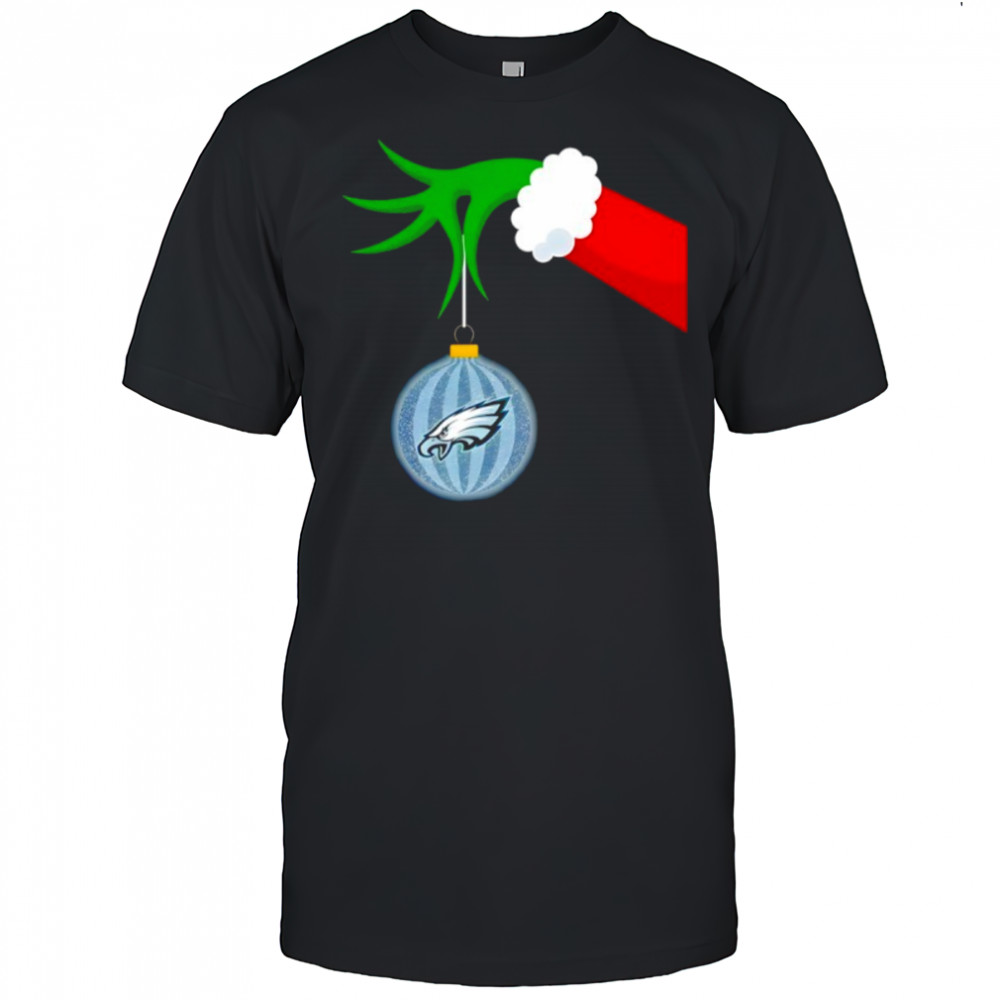 Philadelphia Eagles Grinch Hand Holiday Christmas Shirt