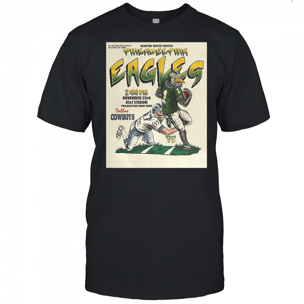 Philadelphia Eagles vs Dallas Cowboys NFL 2025 AT and T stadium poster shirt