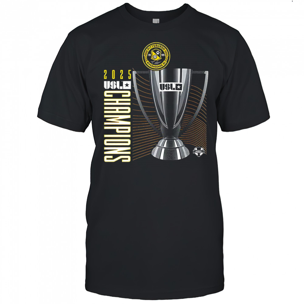 Pittsburgh Riverhounds SC USL Championship Final Champions 2025 trophy logo shirt