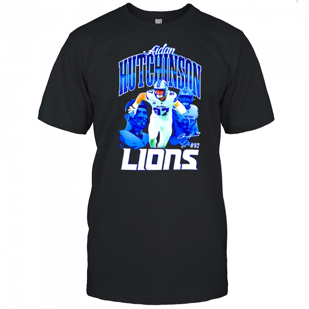 Premium Aidan hutchinson #97 detroit lions Football player signature shirt