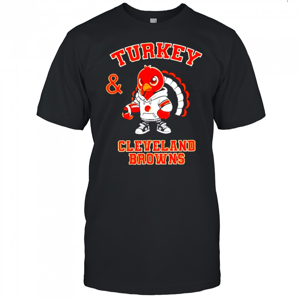 Premium Turkey and Cleveland Browns Football NFL Happy Thanksgiving shirt