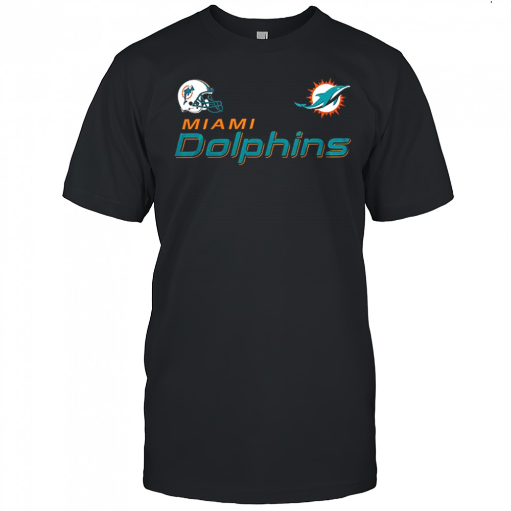Red white and Miami Dolphins mascot USA flag shirt