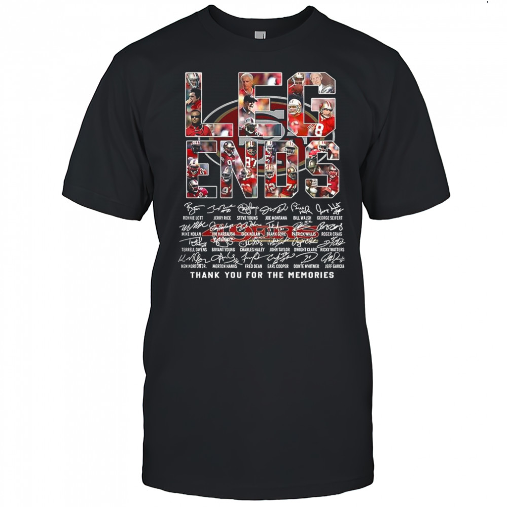 San Francisco 49ers LEGENDS player collage signature shirt