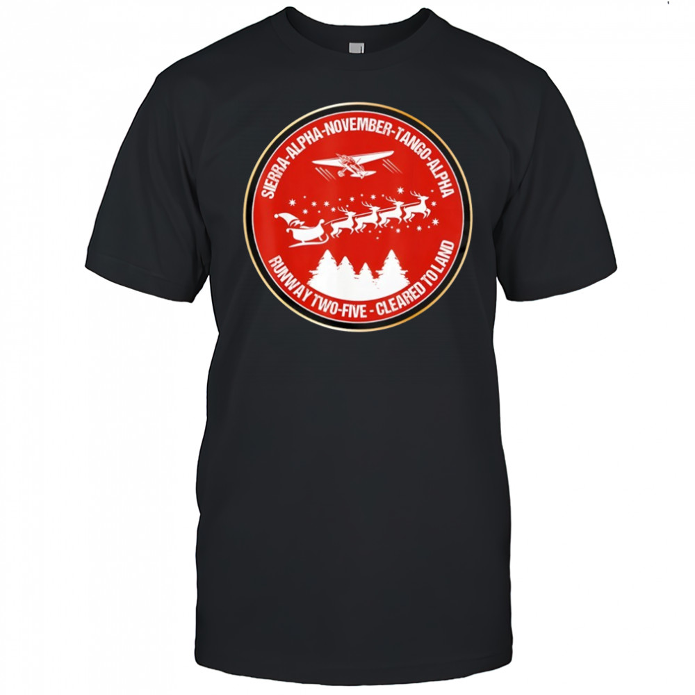 Santa Airlines Aviation Pilot Christmasa graphic shirt