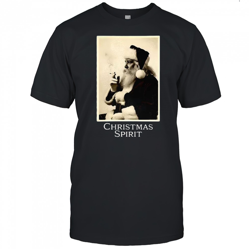 Santa Claus smoking Christmas spirit vintage shirt
