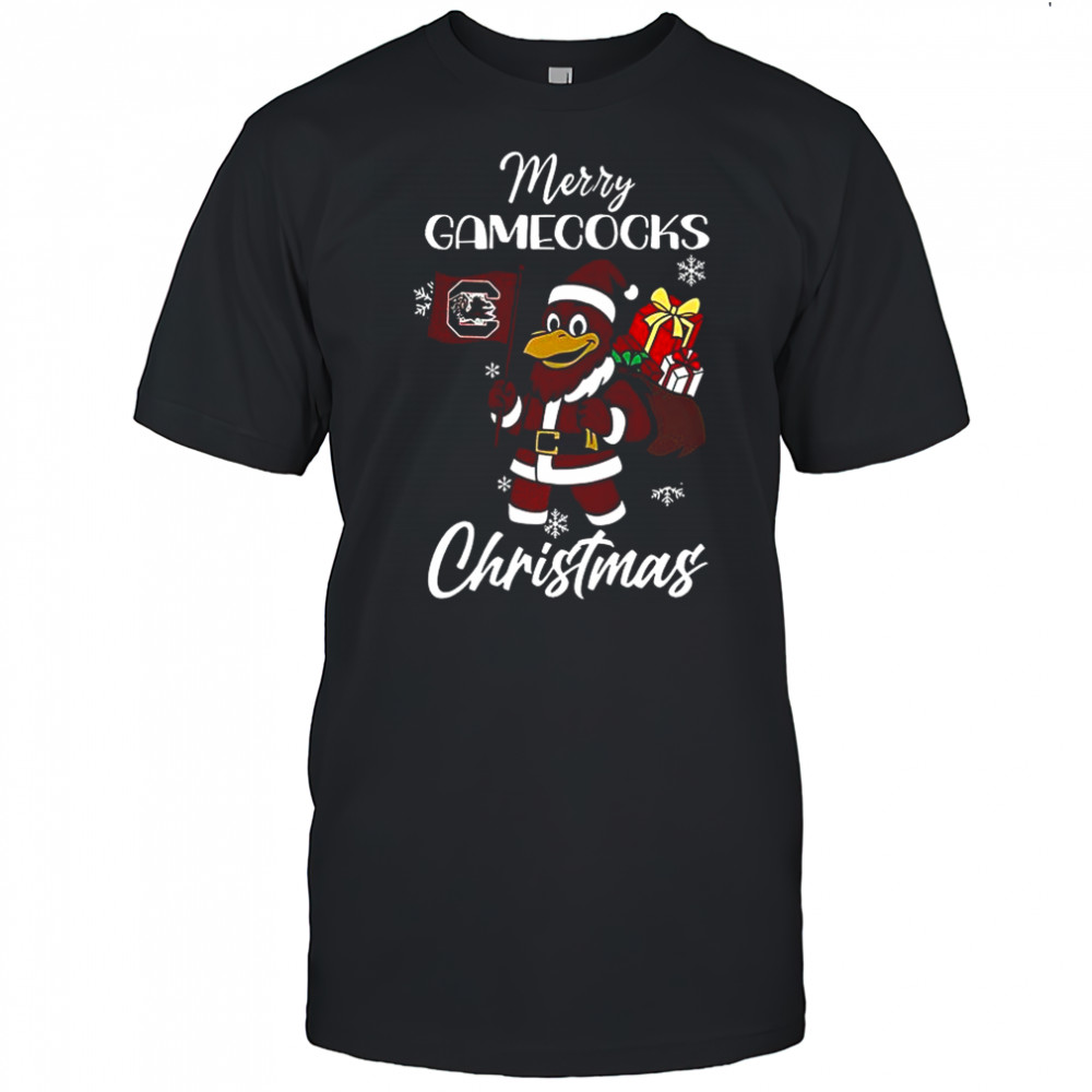 Santa Merry South Carolina Gamecocks mascot Merry Christmas 2025 shirt