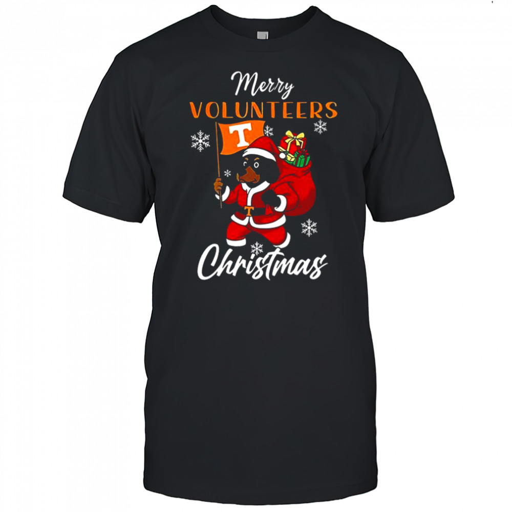 Santa Merry Tennessee Volunteers mascot Merry Christmas 2025 shirt