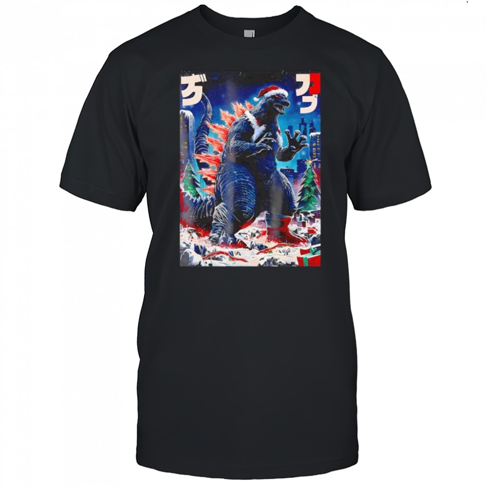 Santazilla Japanese Monster Kaiju Dinosaur Christmas shirt