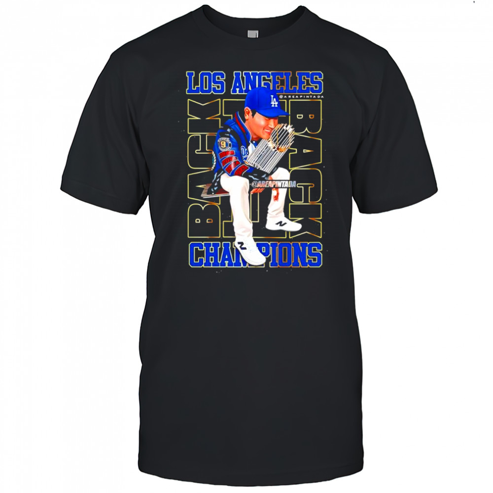 Shohei Ohtani back to back Los Angeles Champions poster shirt