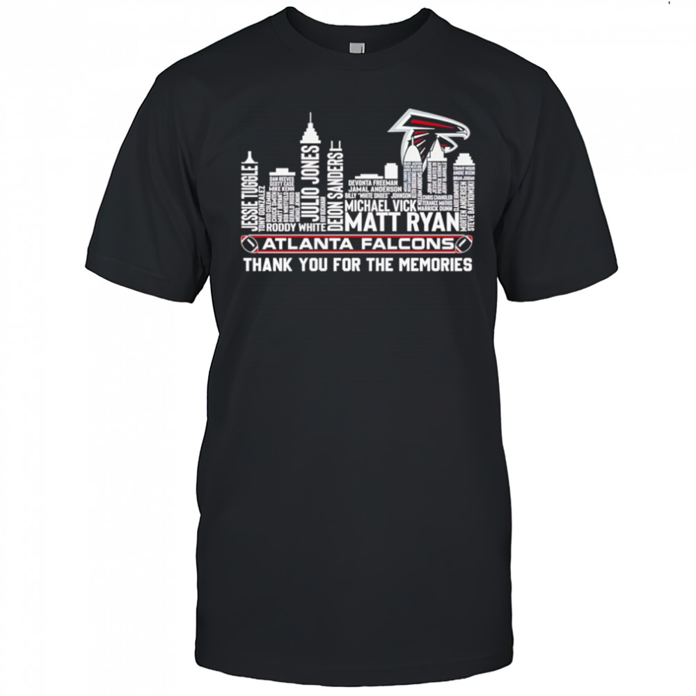 Skyline Name Atlanta Falcons Thank You For The Memories Shirt