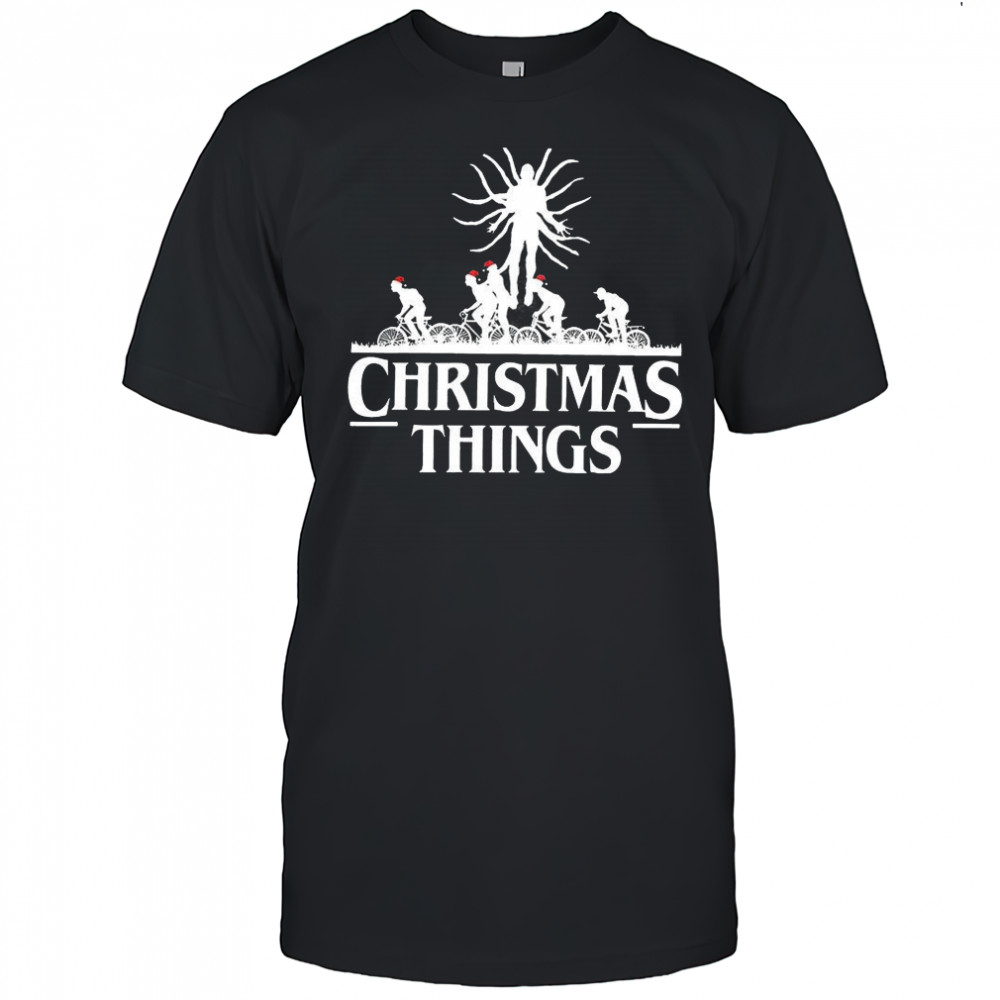 Stranger Things Christmas silhouette retro shirt