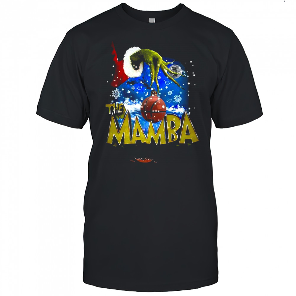 The Mamba X Grinch hand bauble basketball Christmas shirt