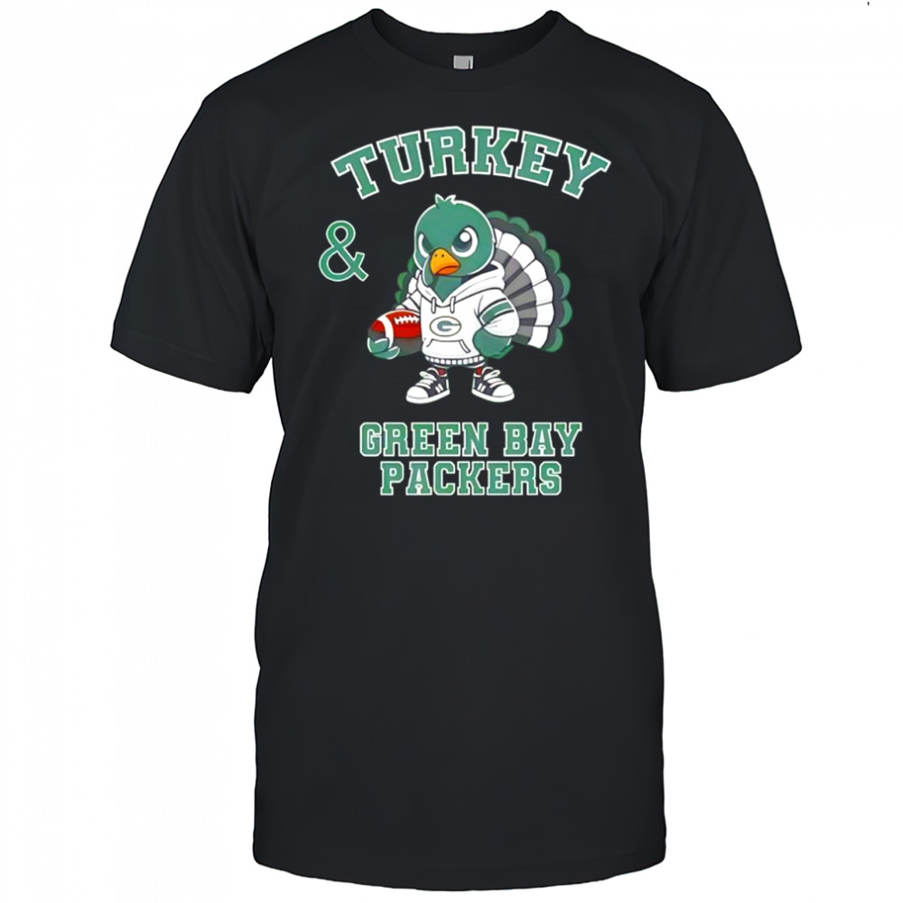 Turkey & Green Bay Packers Thanksgiving shirt