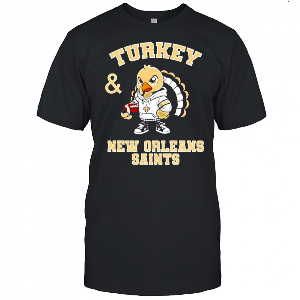 Turkey & New Orleans Saints Thanksgiving shirt