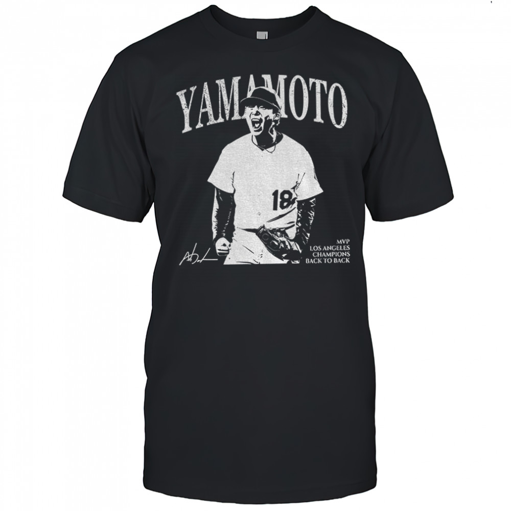 Yamamoto Mvp Los Angeles Baseball signature vintage shirt