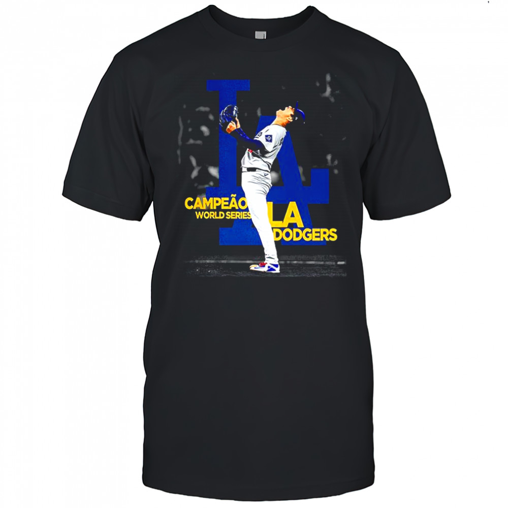 Yoshinobu Yamamoto Los Angeles Dodgers World Series Champions 2025 celebration shirt