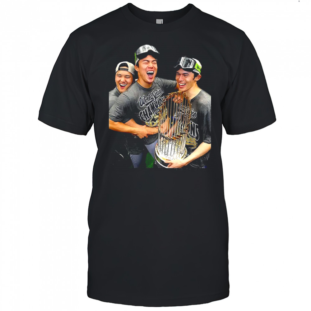Yoshinobu Yamamoto Rōki Sasaki Shohei Ohtani World Series Champions 2025 celebration shirt
