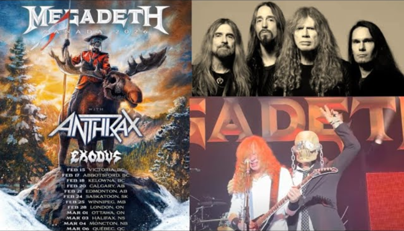 Megadeth Anthrax & Exodus Canada 2026 Tour Shirt – A Must-Have for Thrash Metal Fans