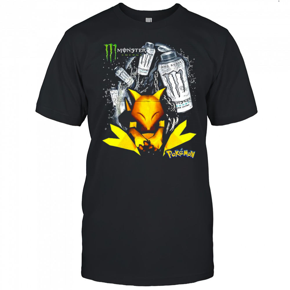 Abra Pokémon video game X White Monster Energy shirt