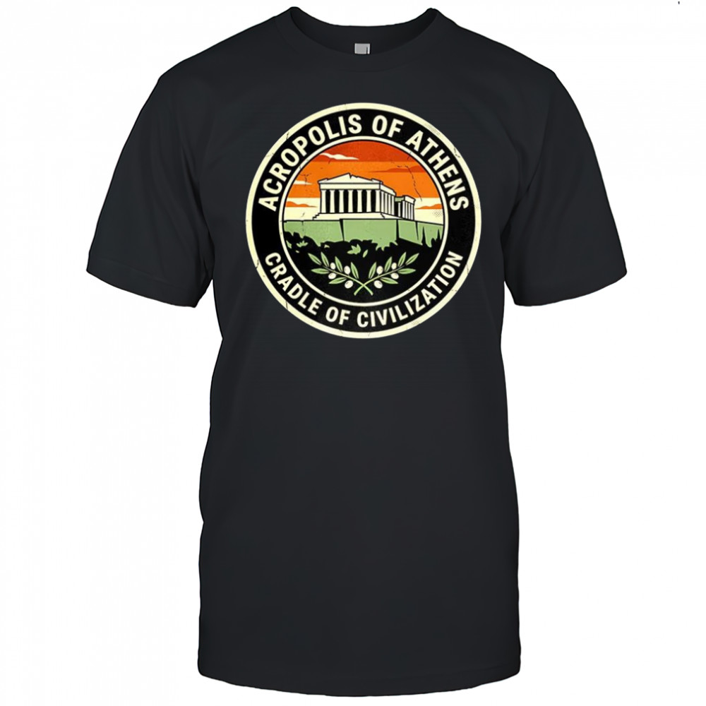 Acropolis of Athens Cradle of civilization logo shirt