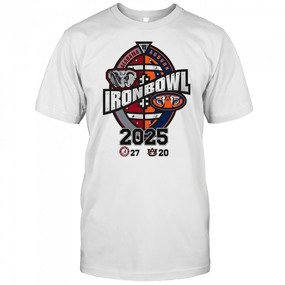 Alabama Crimson Tide vs Auburn Tigers NCAA 2025 Iron Bowl final score shirt