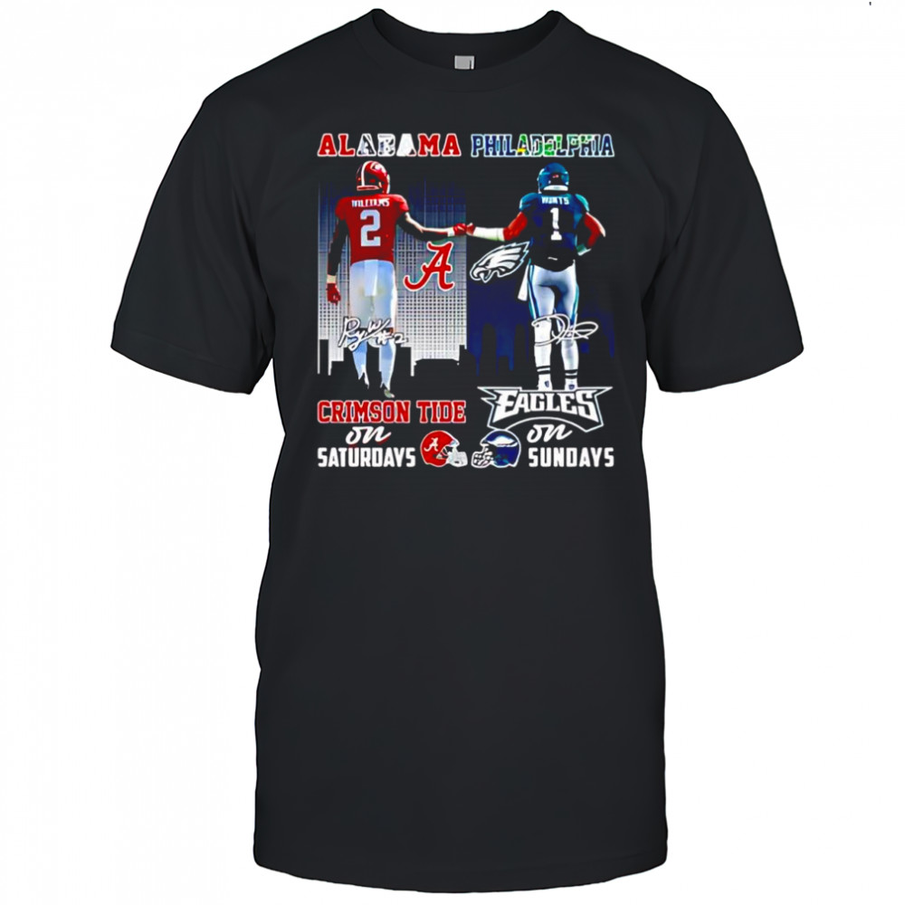 Alabama Philadelphia players first bump signature shirt