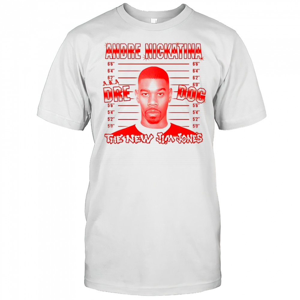 Andre the Jim Jones criminal photo shirt