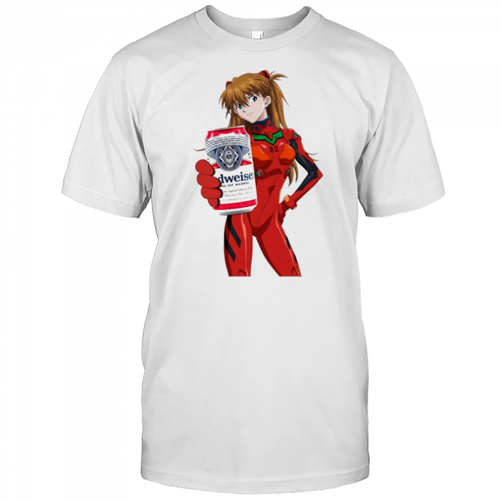 Asuka Langley Soryu X Budweiser T-shirt