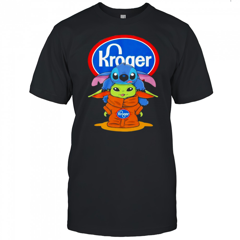 Baby Stitch And Baby Yoda Kroger Shirt