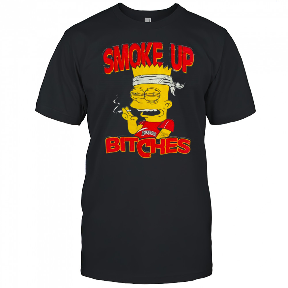 Bart Simpson bloodshot smoke up bitches shirt