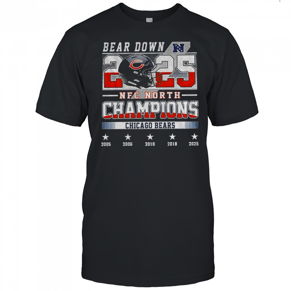 Bears Down 2025 NFC North Champions Chicago Bears Football shirt