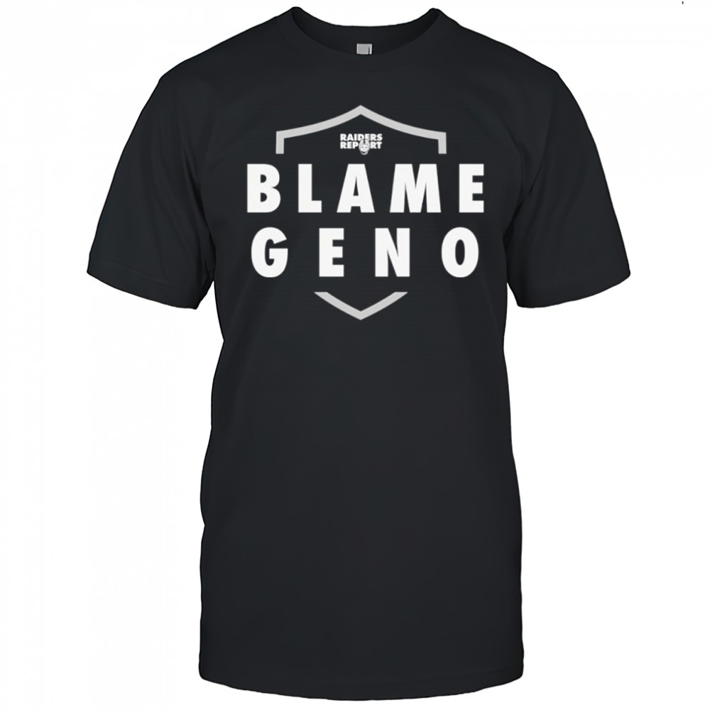 Blame Geno x Raiders Report logo podcast shirt